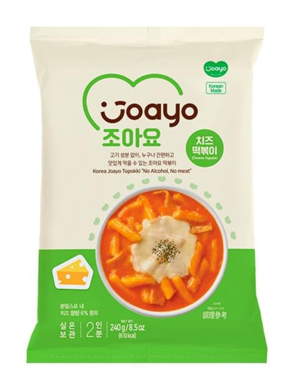 Joayo Cheese Topokki Pouch 240g 조아요 치즈 떡볶이 파우치 240g