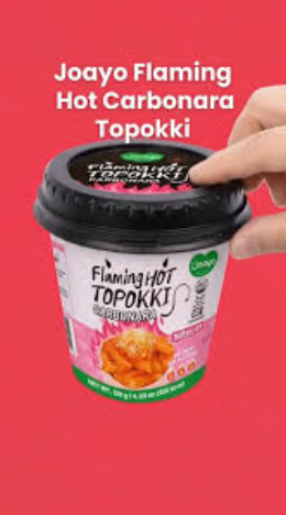 Joayo Flaming Hot Topokki Carbonara 120g 조아요 플래밍 핫 토포키 까르보나라 120g
