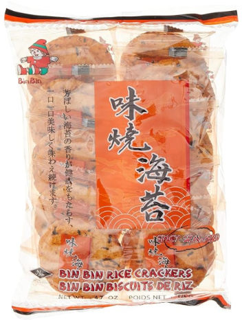 SM-BIN BIN RICE CRACKERS SPICY SEAWEED 135GM