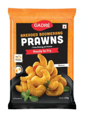 Gadre Breaded Boomerang Prawns ( Ready to Fry) 250g (16Pieces)