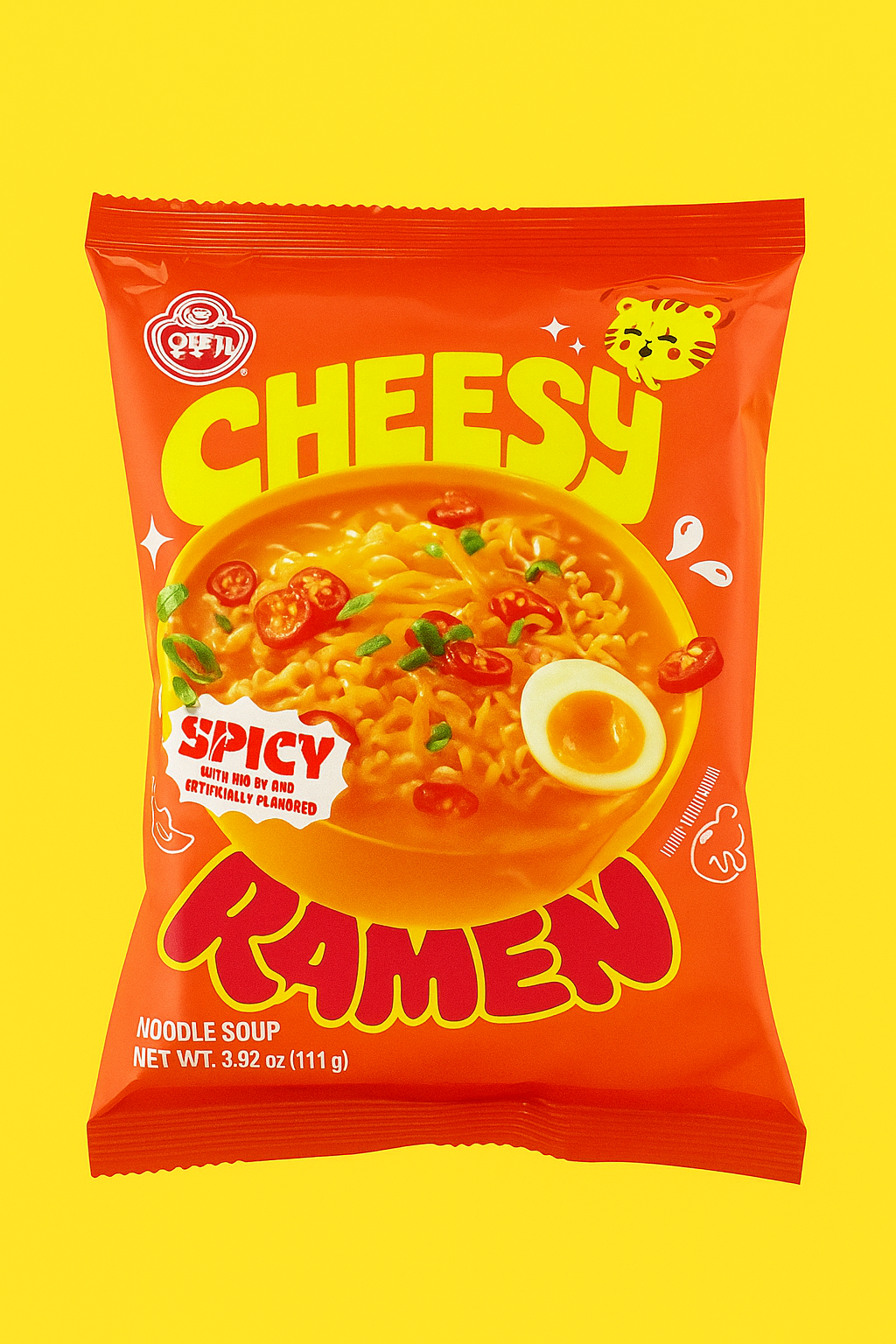 Ottogi Cheesy Spicy Ramen 111g오뚜기 치즈매콤라면 111g