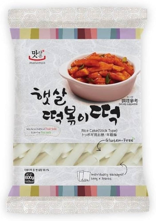 MATMUN RICE CAKE STICK TYPE 600G 핫살 떡볶이떡