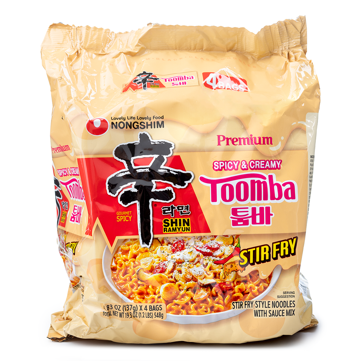 Shin Toomba stir fry ramyun 137g 신툼바 볶음라면