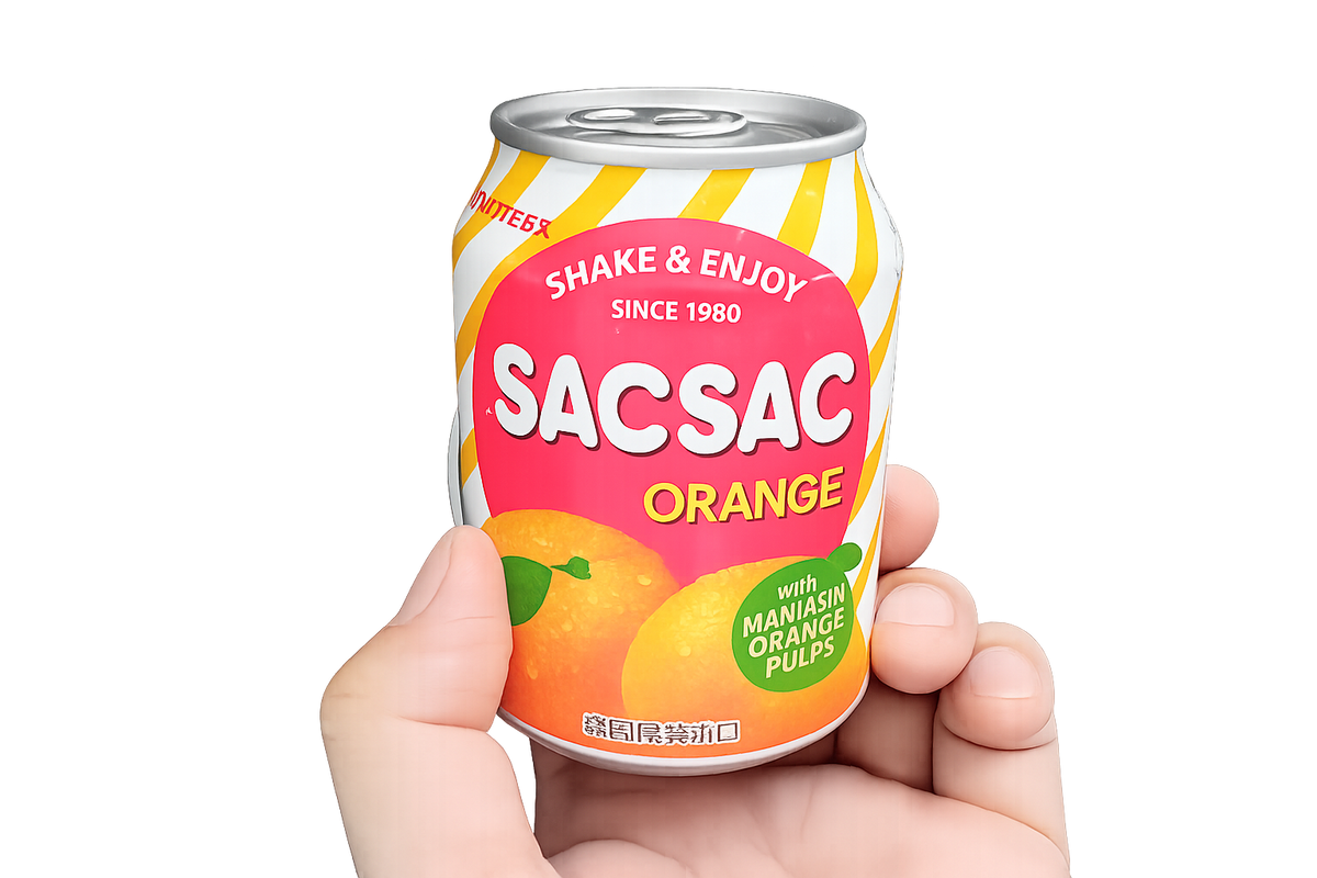 Lotte Sac Sac Orange Fruit Juice Drink 238ML