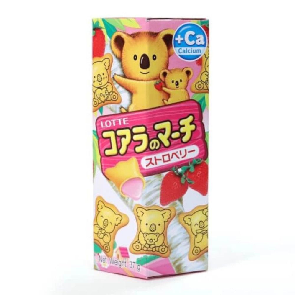 Lotte Koala's March Strawberry 37g 롯데 코알라 3월 딸기맛 37g