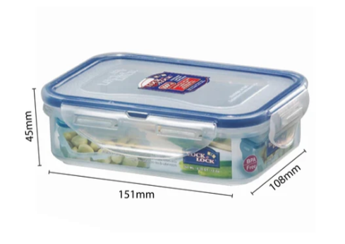 Rectangular short food container 350ML