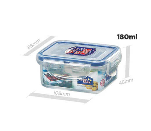 Rectangular short food container 180ML