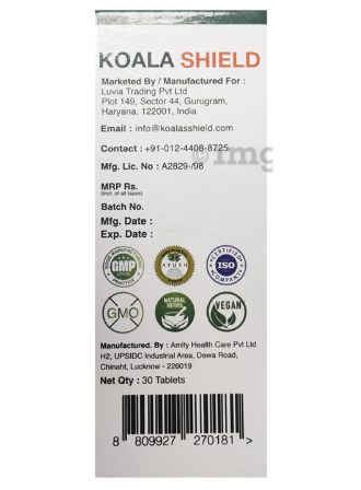 Koala Shield Tablets For Hangover 30 Tablets