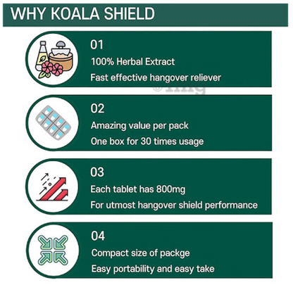 Koala Shield Tablets For Hangover 30 Tablets