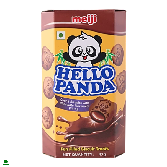 Hello Panda Cocoa Biscuits with  Chocolate Flavoured 47g