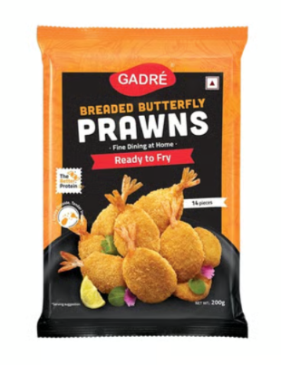 Gadre Breaded Butterfly Prawns ( Ready to Fry) 200g (14Pieces)