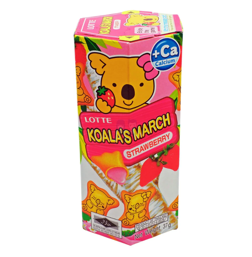 Lotte Koala's March Strawberry 37g 롯데 코알라 3월 딸기맛 37g