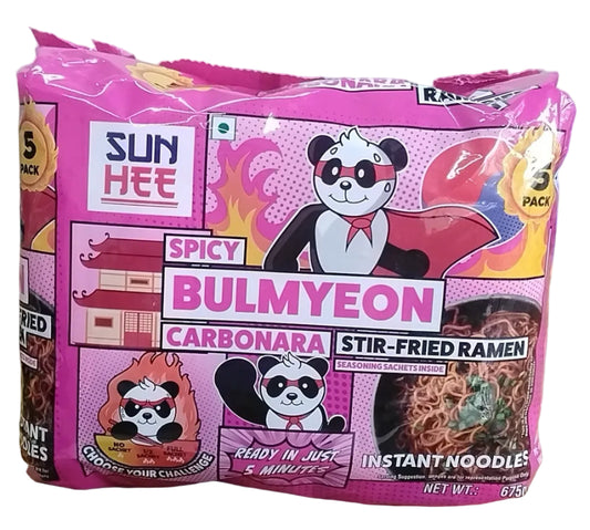 Sun Hee Spicy Bulmyeon Carbonara 135g*5N 선희 매운 불면 까르보나라 135g*5N