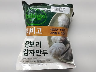 BIBIGO MANDU STEAMED POTATO 400G*2(E)비비고/찰보리감자만두 400G*2/냉동)