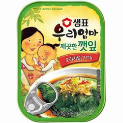 PERILLA LEAVES IN SOY SAUCE (CAN) 70G 우리엄마 깻잎 깨끗한맛 (통조림)