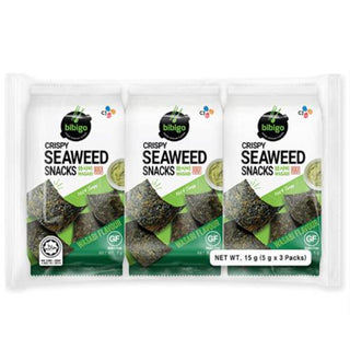 BIBIGO CRISPY SEAWEED SNACKS WASABI 15G(  비비고 스낵김 와사비)